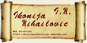 Ikonija Mihailović vizit kartica